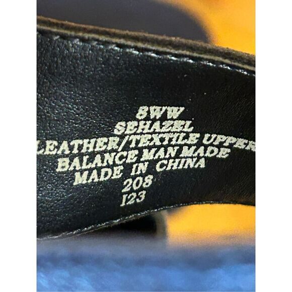 Easy Spirit Womens Hazel Wedge Sandal 5 Blue 400 Leather Size 8WW - Picture 9 of 9